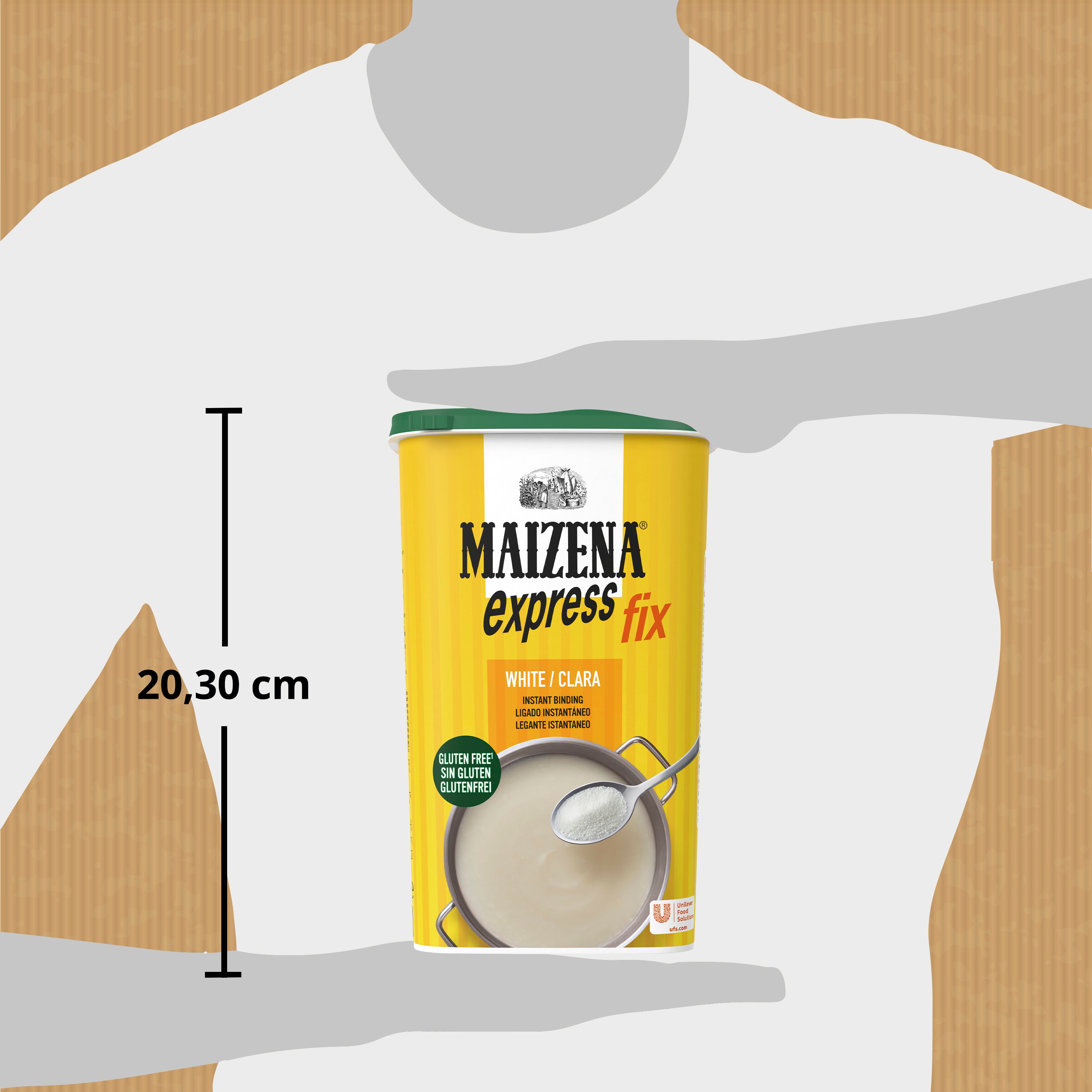 Maizena Express Harina Fina de Fécula de Patata Espesante Claro sin gluten bote 1kg - Maizena® Express, tu espesante instantáneo para texturizar salsas de forma gradual y controlada.